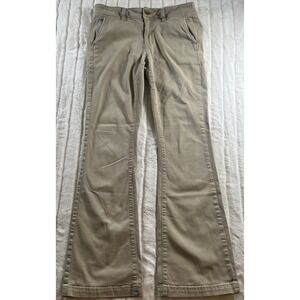 American Eagle Pants Womens 8 Regular Khaki Kick Boot Super Stretch Flare Casual